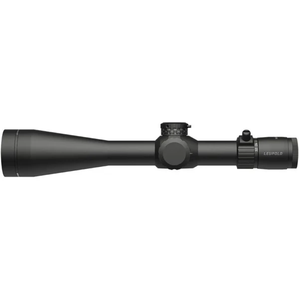 Leupold Mark 4HD rifle scope, black side view with large objective lens and adjustment turrets