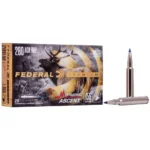 Federal FED PRM 280AI 155GR TA, ammunition box with one upright and one horizontal cartridge
