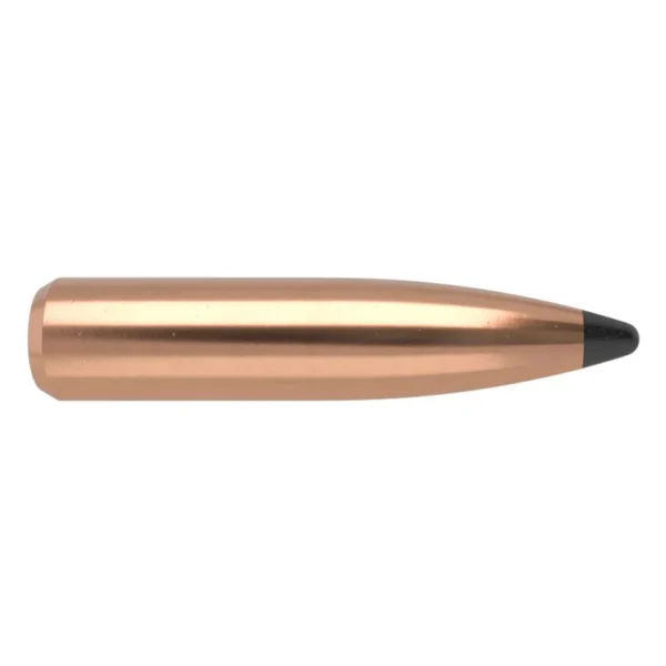 NOSLER 6.5MM 140GR SP PARTITION copper-coloured bullet with dark pointed tip, side view