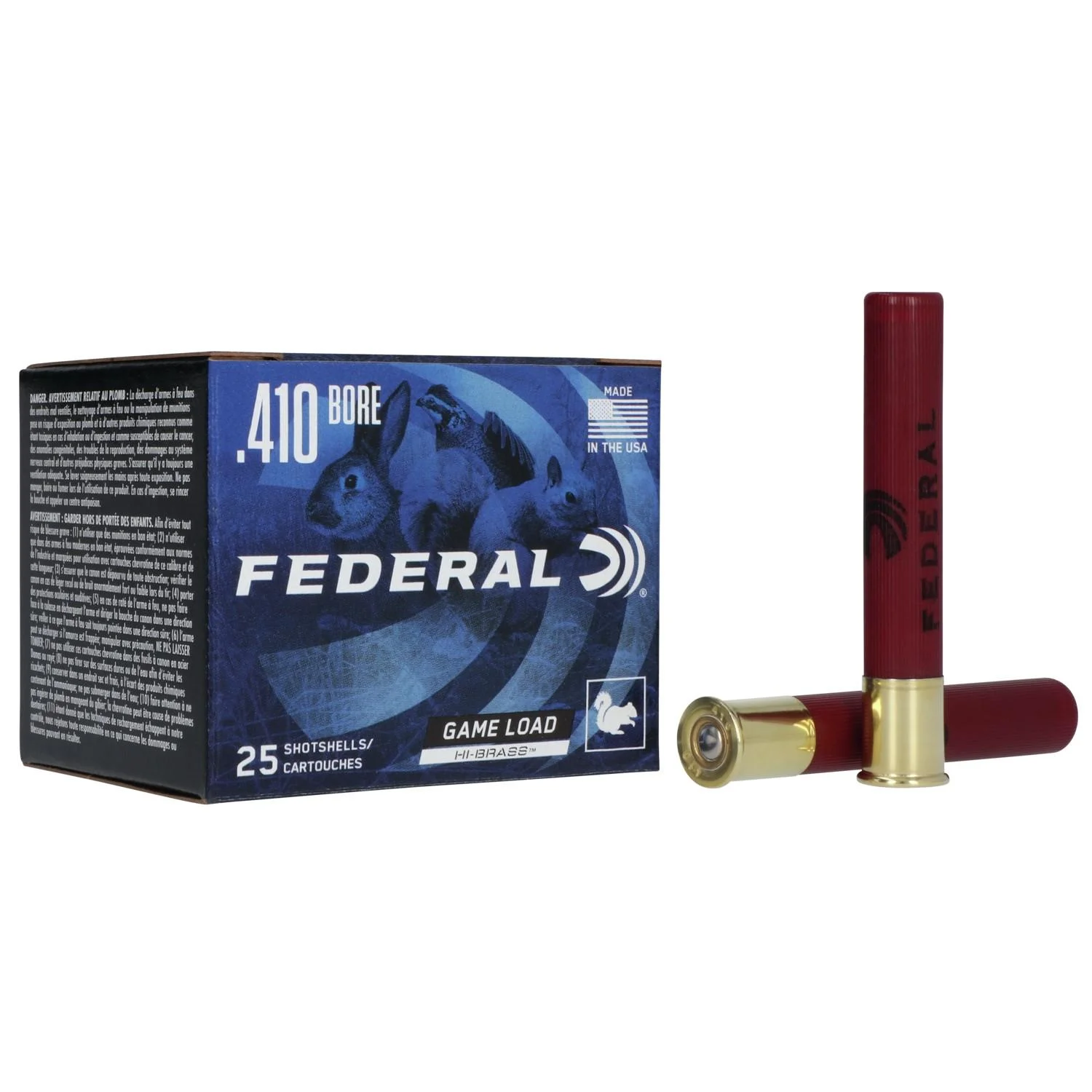 primary-47993 Federal Cartridge Co. Federal Game-Shok Upland Hi-Brass Load Shotshells .410 ga 3" 11/16 oz 1135 fps #5 25/ct