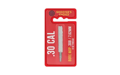 Shooters Choice .30CAL Mop 3-inch in red retail packaging, front view