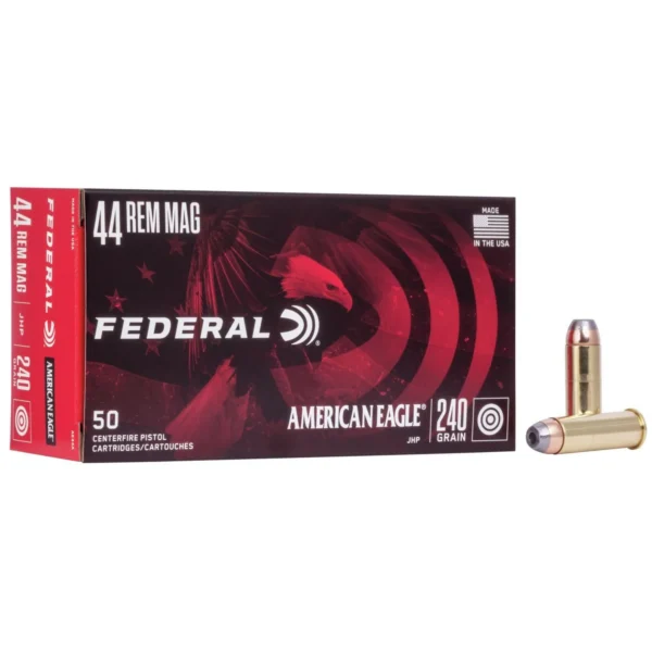 Federal Cartridge Co. Federal American Eagle Handgun Ammunition 44 Mag 240 gr JHP 1230 fps 50/ct