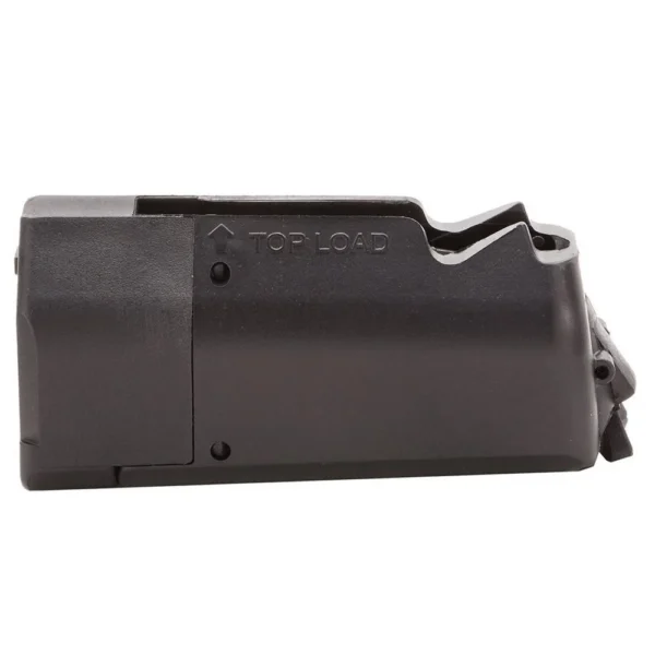 Ruger Short Action Magazine for American Rifle, black right-side view with molded body