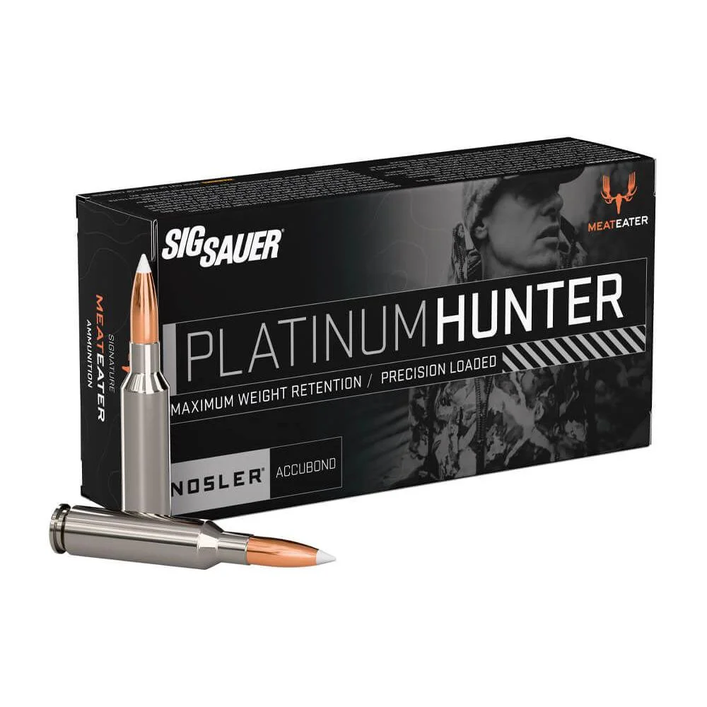primary-48043 Sig Sauer Platinum Hunter Accubond Rifle Ammunition 6.5 Creedmoor 140gr PT 2266 fps 20/ct