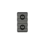 Midwest 3 Slot M-LOK Rail Section, black three-slot rail with two screws, top view