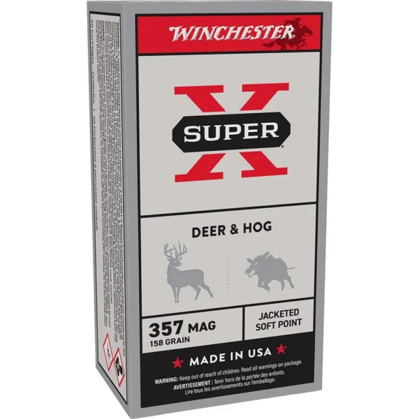 Winchester Ammunition Winchester Super-X Handgun Ammunition .357 Mag 158 gr. JSP 1235 fps 50/ct