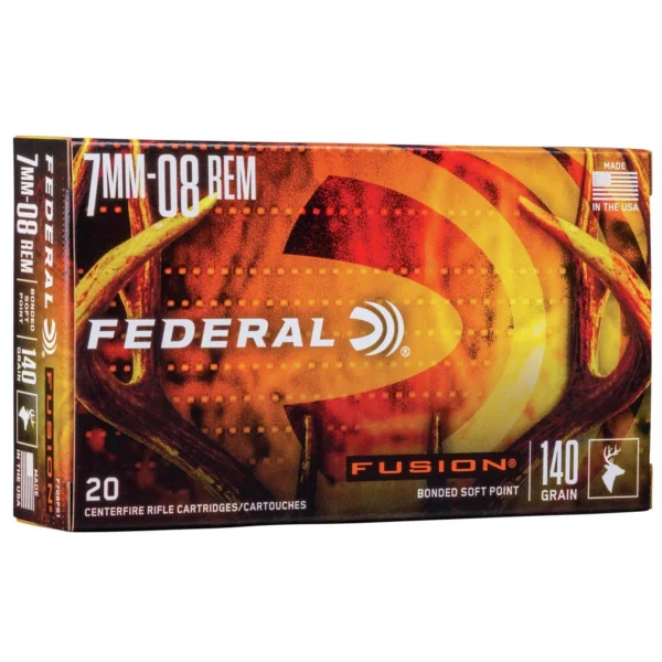 Federal Cartridge Co. Federal Fusion Rifle Ammunition 7mm-08 Rem 140 gr BTSP 2850 fps - 20/ct