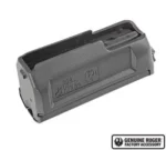 Ruger American Rifle Magazine, gray angled top view with molded body and feed lips