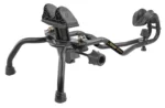 AOB Caldwell Stinger Shooting Rest, black angled view with front cradle and rear support