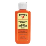 Hoppe's HOPPES LUBE OIL, front view of orange bottle with white cap and cream label