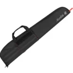 Allen Marlin DRK rifle case, black angled side view with carry handle, zipper and Marlin logo