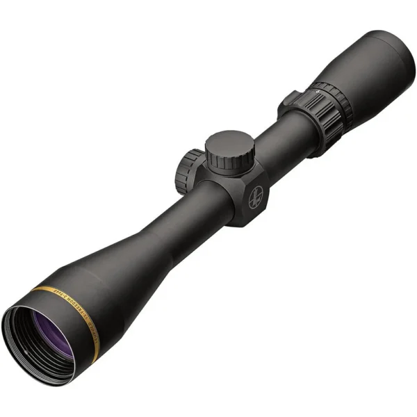 Leupold VX-Freedom Rimfire Rifle Scope, matte black, angled side view with adjustment turrets