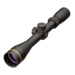 Leupold VX-Freedom .450 Bushmaster Rifle Scope, black angled view with turret and gold lens ring