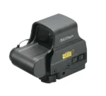 EOTech EXPS2 Holographic Weapon Sight, matte black front-right view with hood and controls