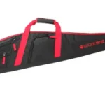 ALLEN RUG FLGSTFF 10/22 SCPD RFL CAS, black rifle case with red trim and handles, side view