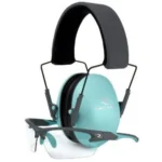 Radians Inc. Radians Lowset Ladies Range Combo 21dB Ear Muffs and Charcoal/Teal Shooting Glasses with Clear Lens