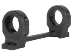 DNZ BRN X-BOLT LA HIGH black one-piece scope mount with two rings, angled view