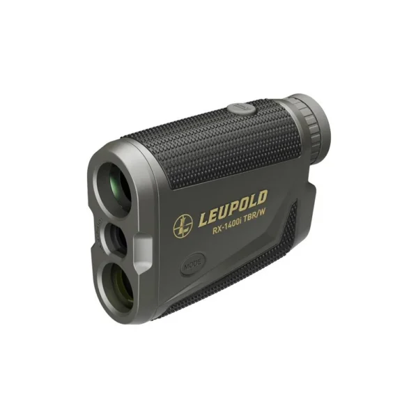 Leupold RX-1400i TBR/W Gen 2, black and gray rangefinder in angled front view