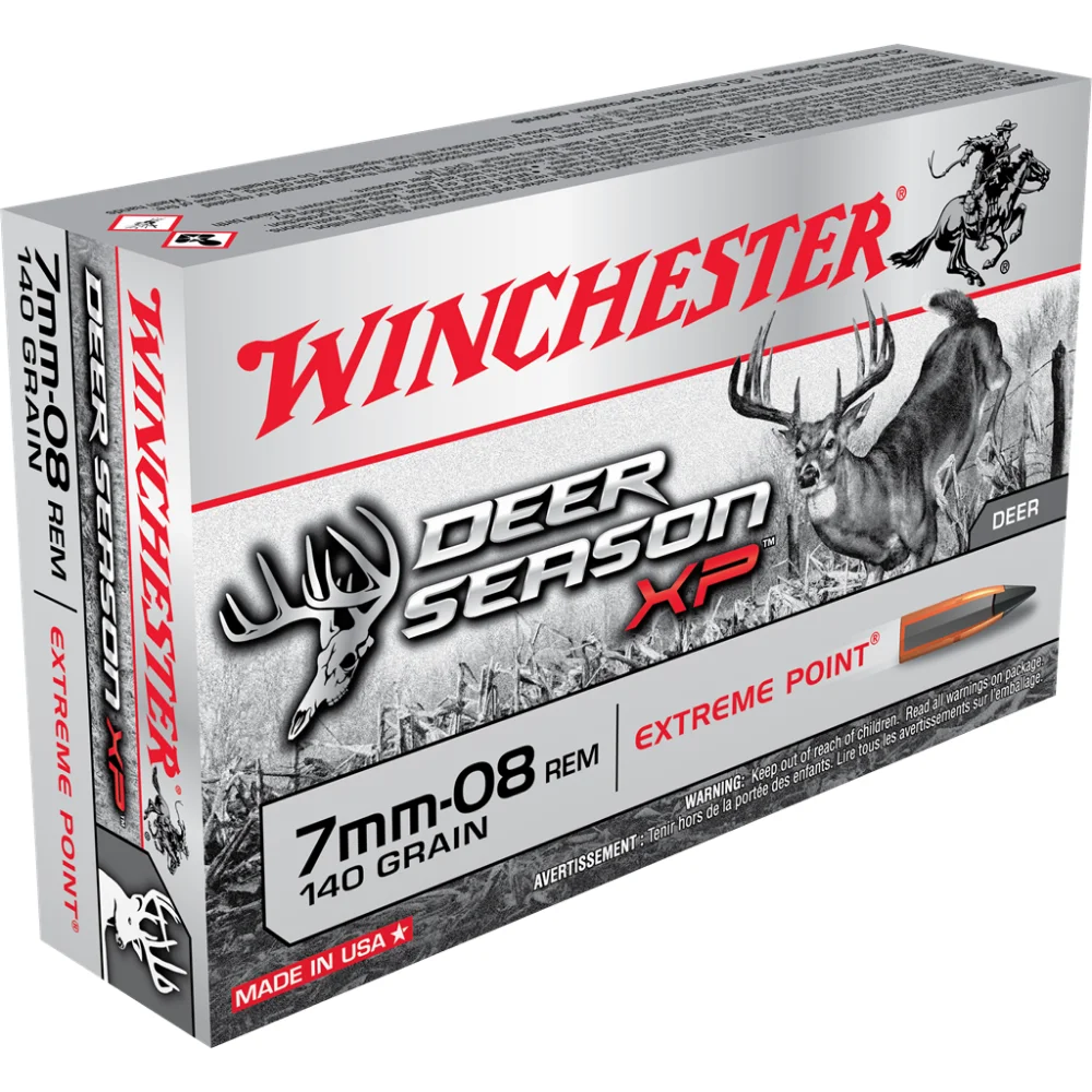 primary-48292 Winchester Ammunition Winchester Deer Season XP Rifle Ammunition 7mm-08 Rem 140 gr. PT 2800 fps 20/ct