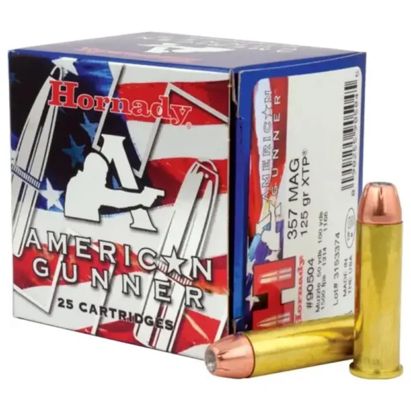 Hornady Mfg Hornady American Gunner Handgun Ammunition .357 Mag 125 gr XTP 1275 fps 25/ct