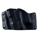 Stealth Operator Compact OWB Holster, black left-hand molded holster with mounting eyelets