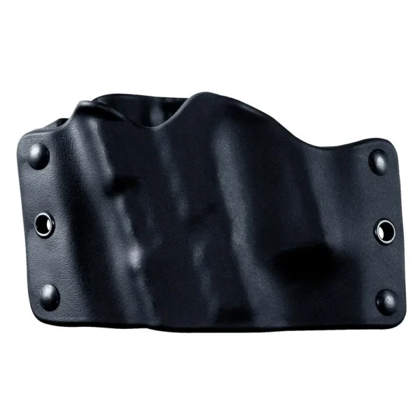Stealth Operator Compact OWB Holster, black left-hand molded holster with mounting eyelets