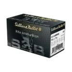 Sellier & Bellot Rifle Ammunition .30 Carbine 110 gr FMJ, black and green 50-count box