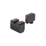 Truglo Tritium Pro Sight Set, black sights with orange front dot, angled view