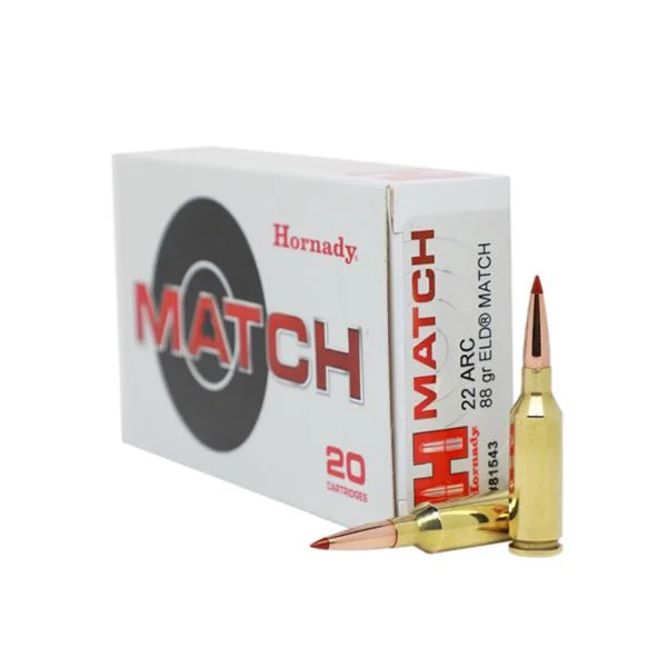 Hornady Mfg Hornady Match Ammunition .22 ARC 88gr ELD Match 20/ct