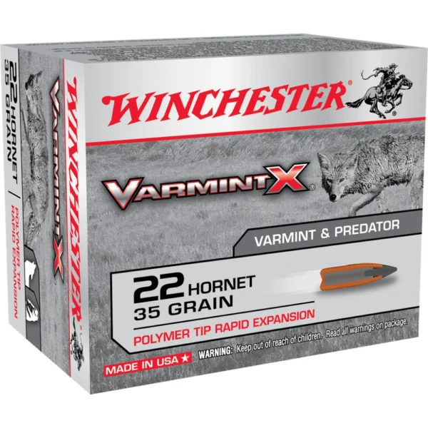 Winchester Ammunition Winchester Varmint X Rifle Ammunition .22 Hornet 35 gr. PT 3100 fps 20/ct