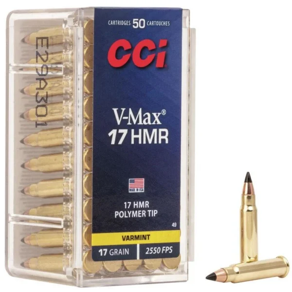 CCI Ammunition CCI 17HMR 17GR V-MAX 50/2000