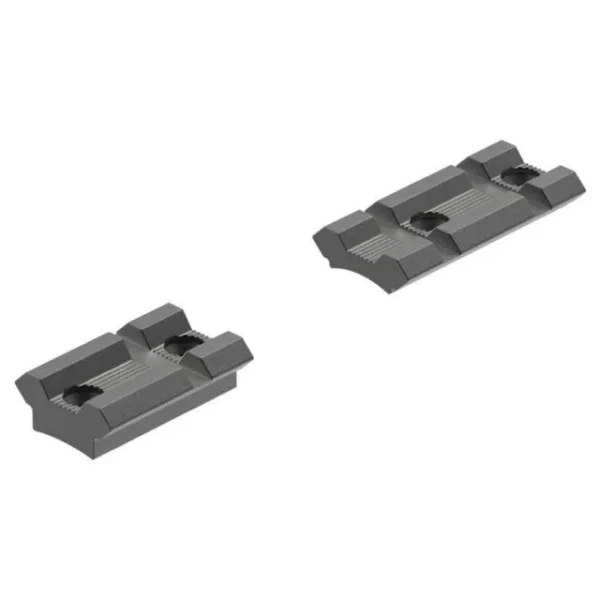 Leupold Rifleman Gen2 Winchester 70 Scope Base 2-pieces, black pair shown from above at angles