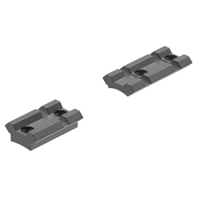primary-48367 Leupold Rifleman Gen2 Winchester 70 Scope Base 2-pieces, black pair shown from above at angles