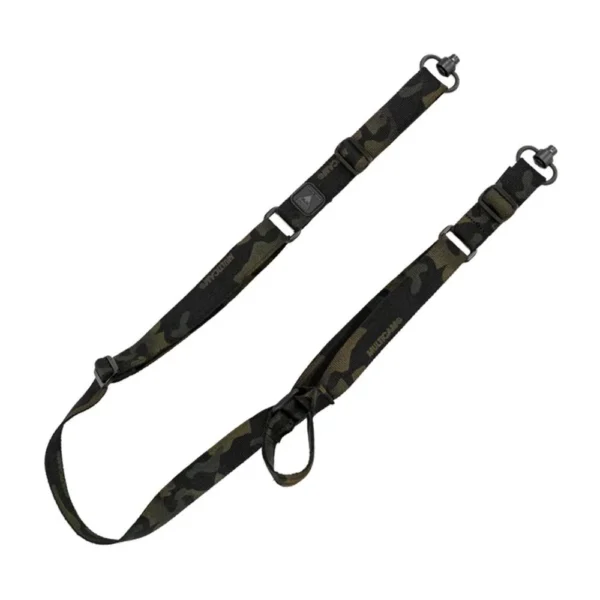 Grovtec QS 2-Point Sabre Rifle Sling, Multicam Black sling shown extended in two positions