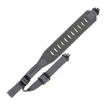 Allen BakTrak Traverse Sling, gray angled view with vented shoulder pad and black straps
