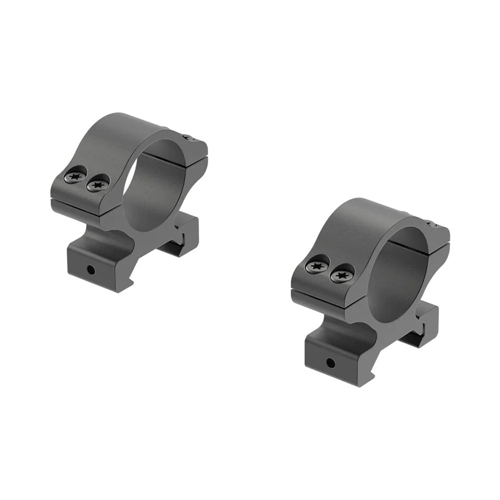 primary-48397 Leupold Rifleman Gen2 Scope Rings 30mm Med, two black rings in angled side view