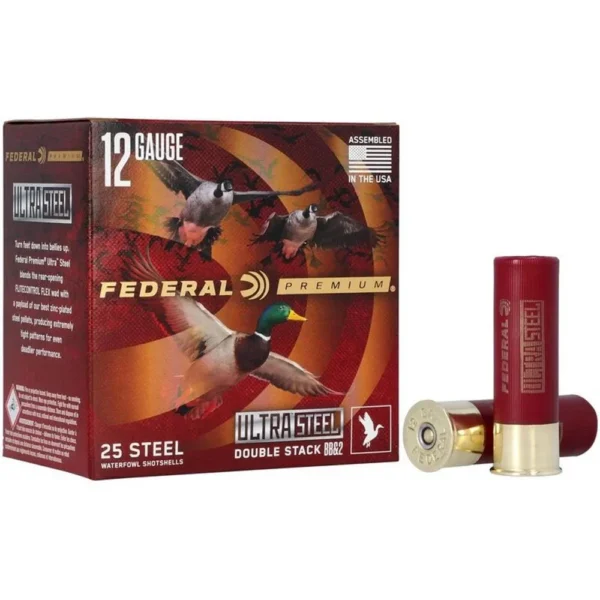 Federal Cartridge Co. Federal Premium Ultra Steel Shotshells 12ga 3" 1-1/4oz 1450 fps #BB & #2 Shot 10/ct