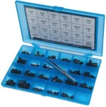 Pachmayr Master Gunsmith 277-Piece Screw Kit, open blue compartment case with screws and tweezers