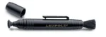 Leupold LEUP LENS PEN black cleaning pen with cap removed, cleaning tip and brush visible