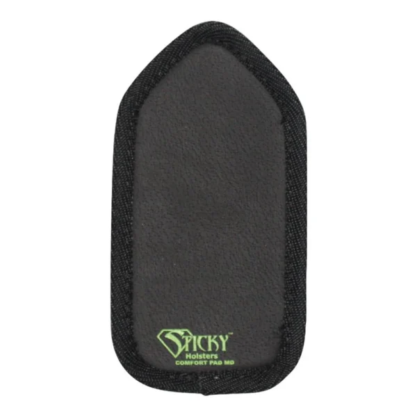 Sticky Holster Comfort Pad SM, black rounded fabric pad shown from front