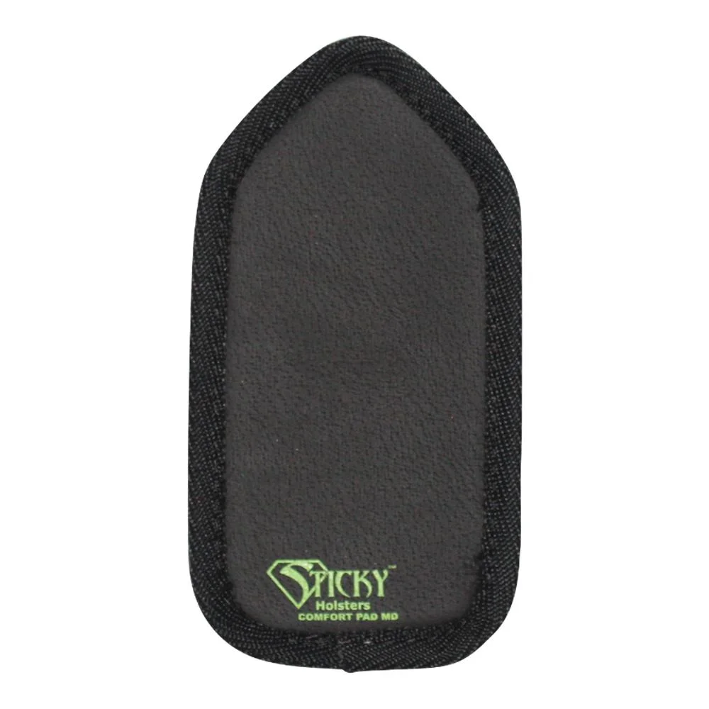 primary-48481 Sticky Holster Comfort Pad SM, black rounded fabric pad shown from front