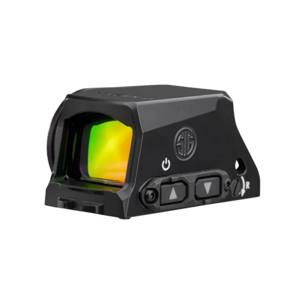 Sig Sauer Romeo-X Sig-Loc Pro Red Dot Sight, black optic in angled front view