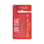 SHOOTERS CHOICE .30 PIERCE POINT JAG red retail case, front view with white labeling