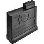 Bergara B-14R AICS Rifle Magazine, black, angled side view with raised Bergara logo