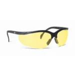 Walkers Game Ear Walker's Sport Shooting Glasses, front view with black frame and yellow lenses
