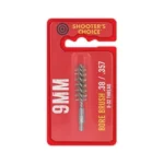 SHOOTERS CHOICE 9MM BORE BRUSH 2" in red retail packaging, front view