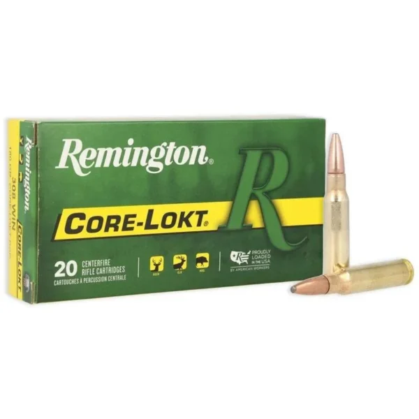 Remington Arms Co. Inc. Remington Core-Lokt Rifle Ammunition .308 Win 180 gr PSP 2620 fps 20/ct