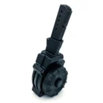 Promag Taurus PT 111 G2 black polymer drum magazine, angled side view