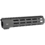 MIDWEST SP Series MLOK Handguard black angled side view with top rail and elongated slots