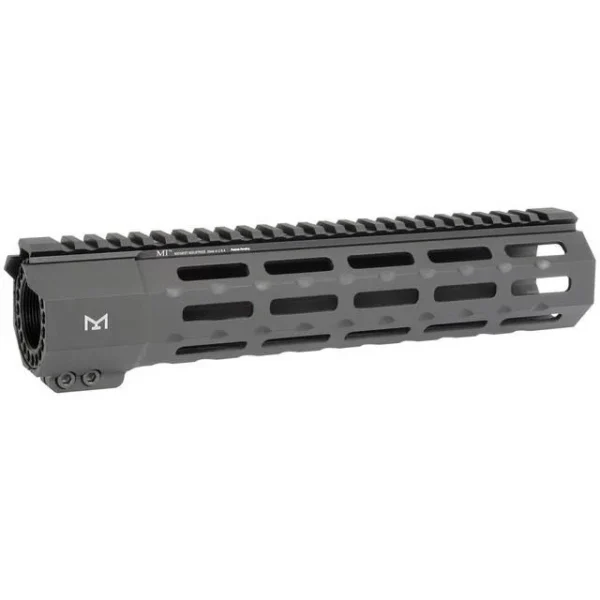 MIDWEST SP Series MLOK Handguard black angled side view with top rail and elongated slots